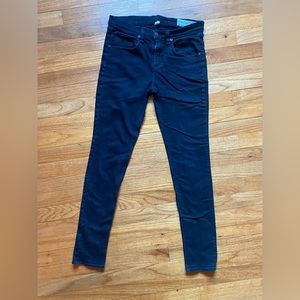 Rag & Bone High Rise Skinny, Sz 28 in Coal wash. dark blue. EUC.